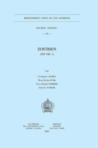 Cover image for Zostrien (NH VIII, 1)