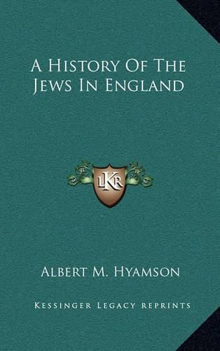 Cover image for A History of the Jews in England