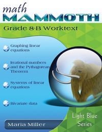 Cover image for Math Mammoth Grade 8-B Worktext