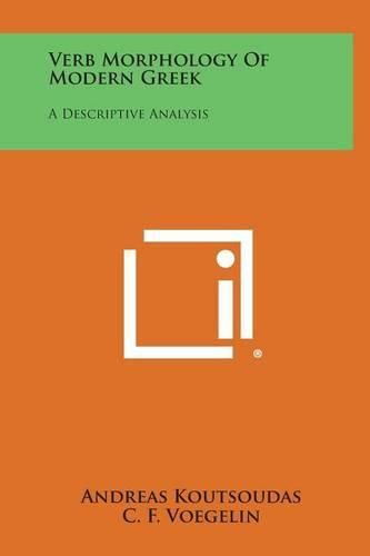 Cover image for Verb Morphology of Modern Greek: A Descriptive Analysis