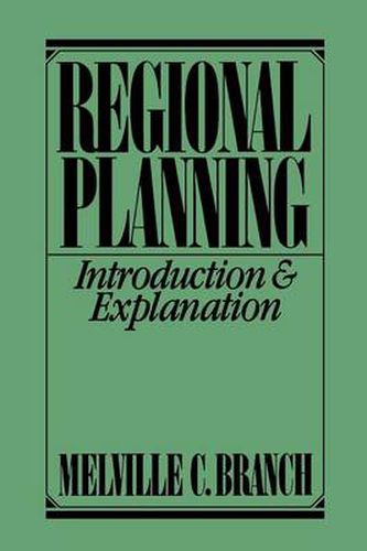 Cover image for Regional Planning: Introduction and Explanation