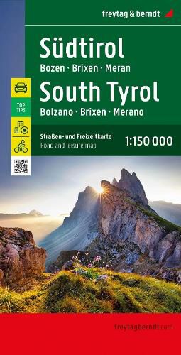 South Tyrol, road and leisure map 1:150,000, freytag & berndt