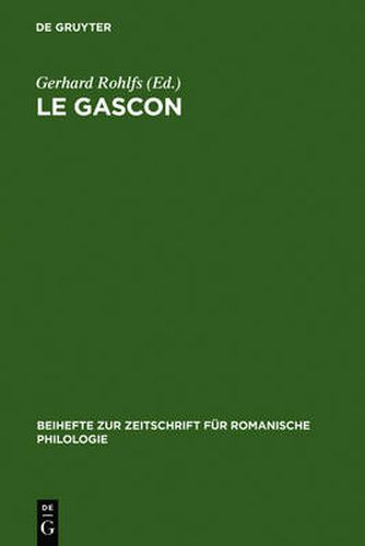 Cover image for Le Gascon: Etudes de Philologie Pyreneenne