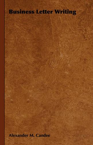 Cover image for Business Letter Writing
