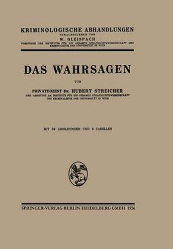 Cover image for Das Wahrsagen