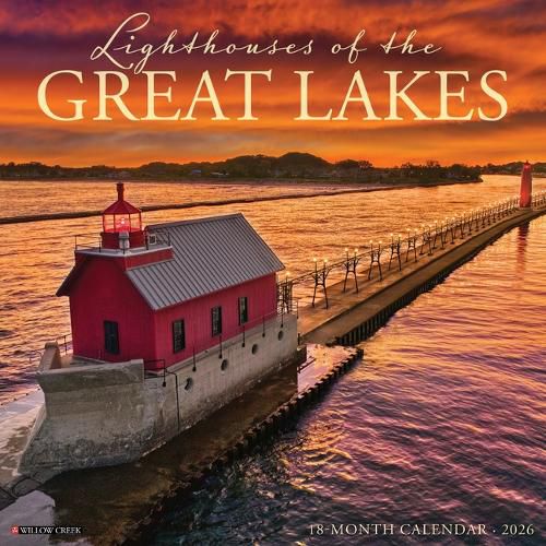 Cover image for Lighthouses of the Great Lakes 2026 12 X 12 Wall Calendar