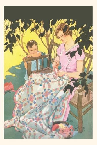 Cover image for Vintage Journal Woman Mending Blanket