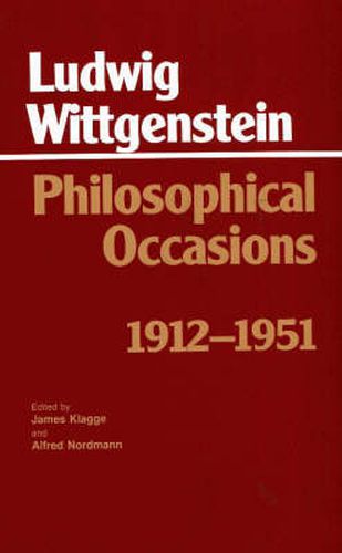 Philosophical Occasions: 1912-1951: 1912-1951