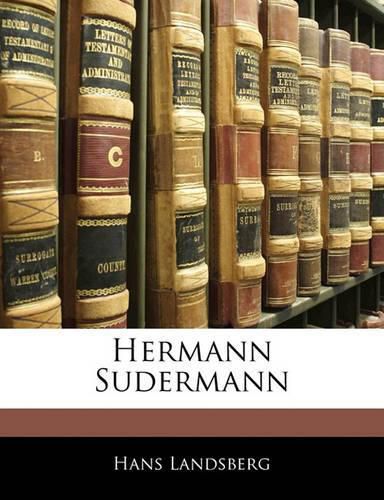 Cover image for Hermann Sudermann