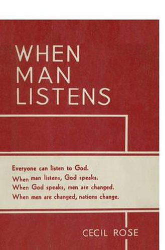 Cover image for When Man Listens: Everyone can listen to God