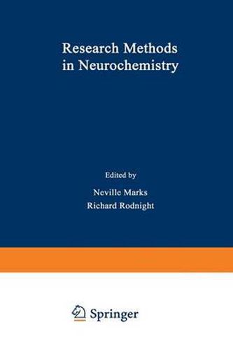 Cover image for Research Methods in Neurochemistry: Volume 2