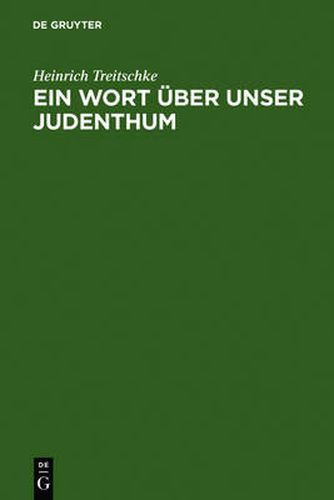 Cover image for Ein Wort uber unser Judenthum