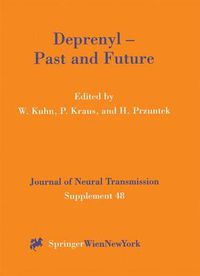 Cover image for Deprenyl - Past and Future