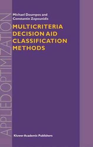 Cover image for Multicriteria Decision Aid Classification Methods