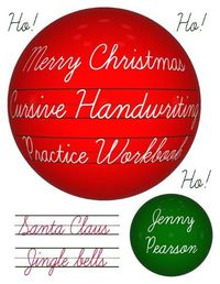 Cover image for Merry Christmas Cursive Handwriting Practice Workbook