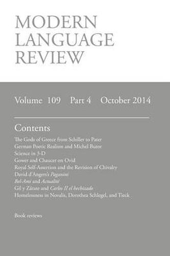 Modern Language Review (109: 4) October 2014