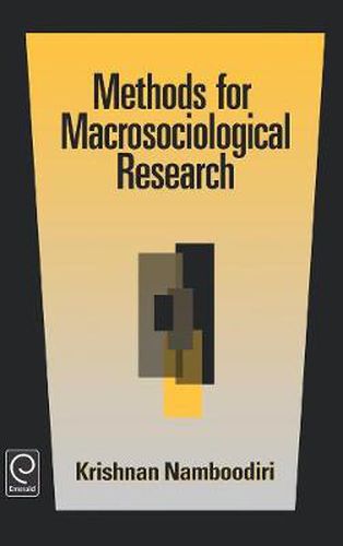 Cover image for Methods for Macrosociological Research