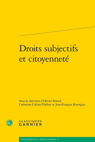 Cover image for Droits Subjectifs Et Citoyennete