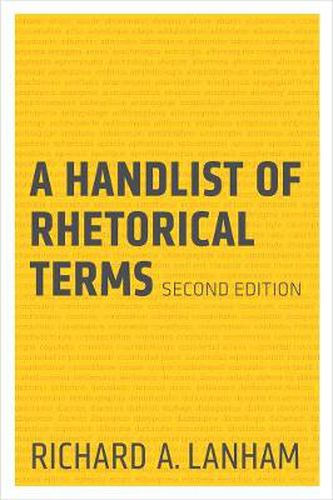 Cover image for A Handlist of Rhetorical Terms