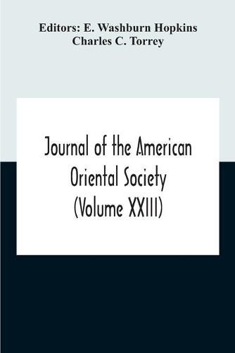 Cover image for Journal Of The American Oriental Society (Volume XXIII)