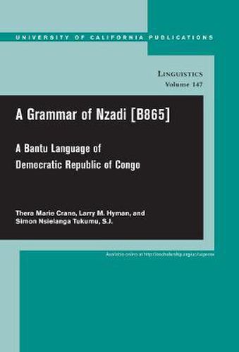 Cover image for A Grammar of Nzadi [B865]: A Bantu language of Democratic Republic of Congo