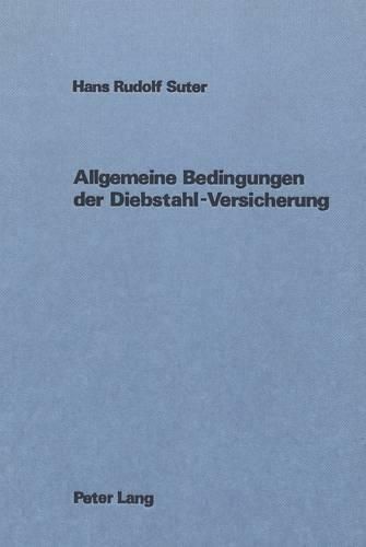 Cover image for Allgemeine Bedingungen Der Diebstahl-Versicherung