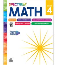 Cover image for Spectrum Math Workbook, Grade 4