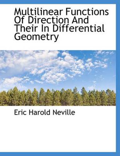 Cover image for Multilinear Functions of Direction and Their in Differential Geometry
