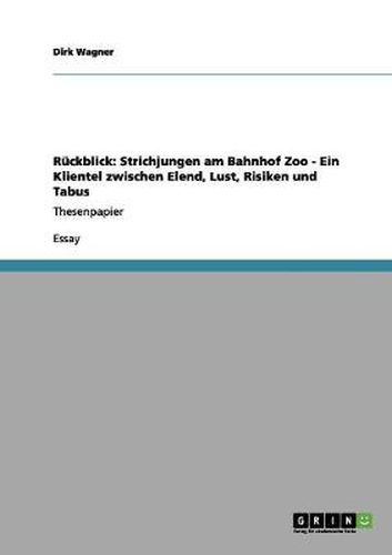 Cover image for Ruckblick: Strichjungen am Bahnhof Zoo - Ein Klientel zwischen Elend, Lust, Risiken und Tabus: Thesenpapier