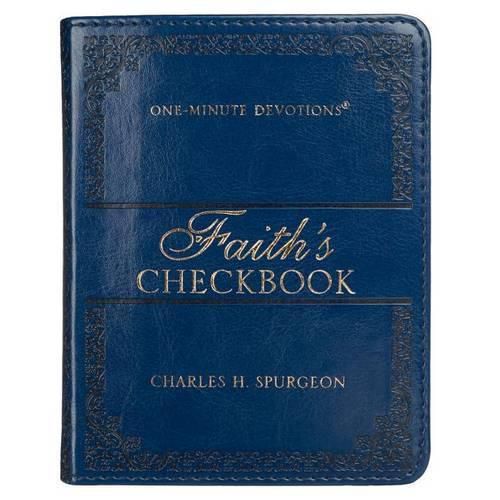 Cover image for Lux-Leather Blue - Faith's Checkbook - One Minute Devotions
