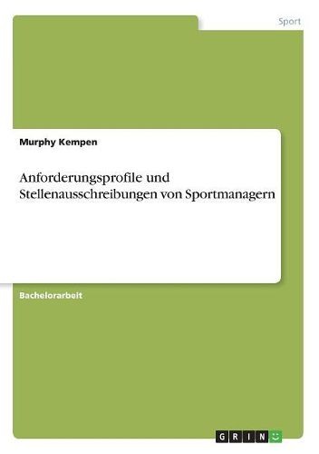 Cover image for Anforderungsprofile und Stellenausschreibungen von Sportmanagern