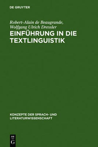 Einfuhrung in Die Textlinguistik