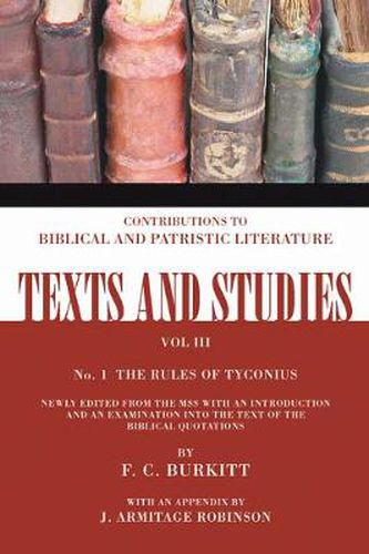 Cover image for The Book of Rules of Tyconius