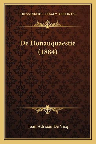 Cover image for de Donauquaestie (1884)