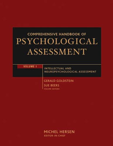 Cover image for Comprehensive Handbook of Psychological Assessment