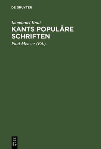 Kants Populare Schriften