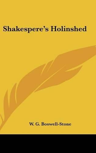 Cover image for Shakespere's Holinshed