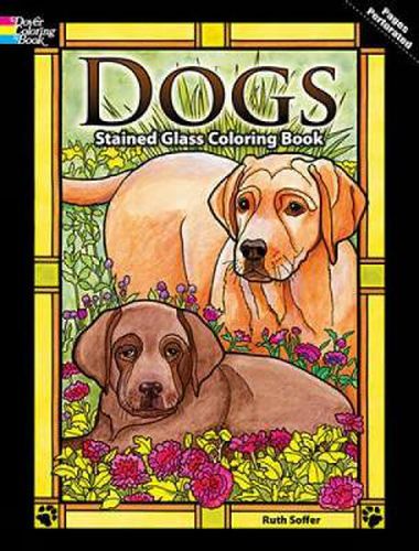 Cover image for Dogs Stained Glass Coloring Book