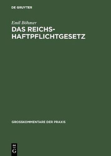 Cover image for Das Reichshaftpflichtgesetz