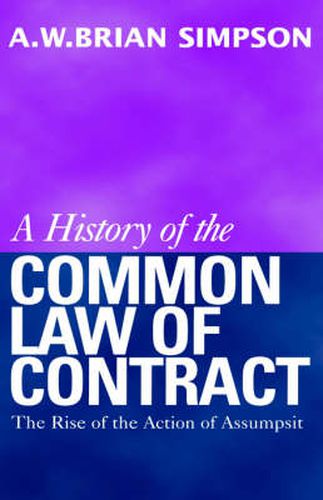 Cover image for A History of the Common Law of Contract