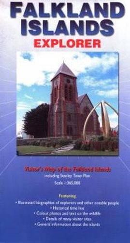 Cover image for Falkland Islands Explorer: Visitors Map of the Falklands Islands Including Stanley Town Plan