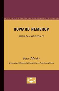 Cover image for Howard Nemerov - American Writers 70: University of Minnesota Pamphlets on American Writers