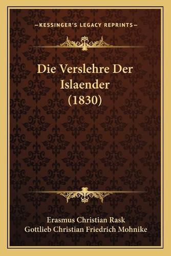 Cover image for Die Verslehre Der Islaender (1830)