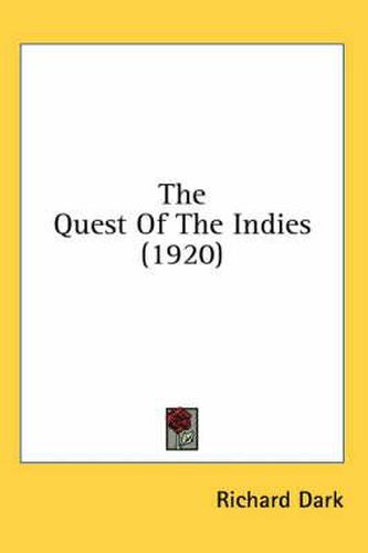 Cover image for The Quest of the Indies (1920)