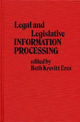 Cover image for Legal and Legislative Information Processing