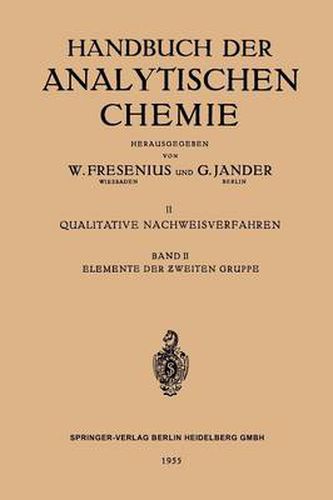 Cover image for Elemente Der Zweiten Gruppe: Beryllium - Magnesium - Calcium - Strontium - Barium - &#437;ink - Cadmium - Quecksilber