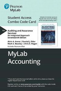 Cover image for Mylab Acccouting with Pearson Etext -- Combo Access Card -- For Auditing and Assurance Services