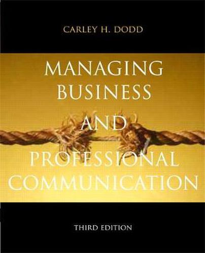 Cover image for Managing Business & Professional Communication