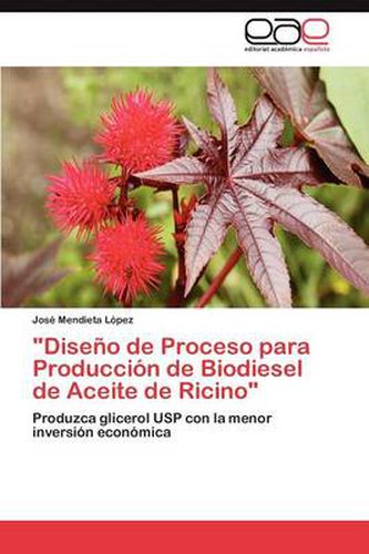 Cover image for Diseno de Proceso para Produccion de Biodiesel de Aceite de Ricino