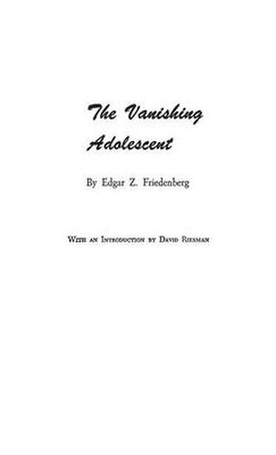 Cover image for The Vanishing Adolescent.